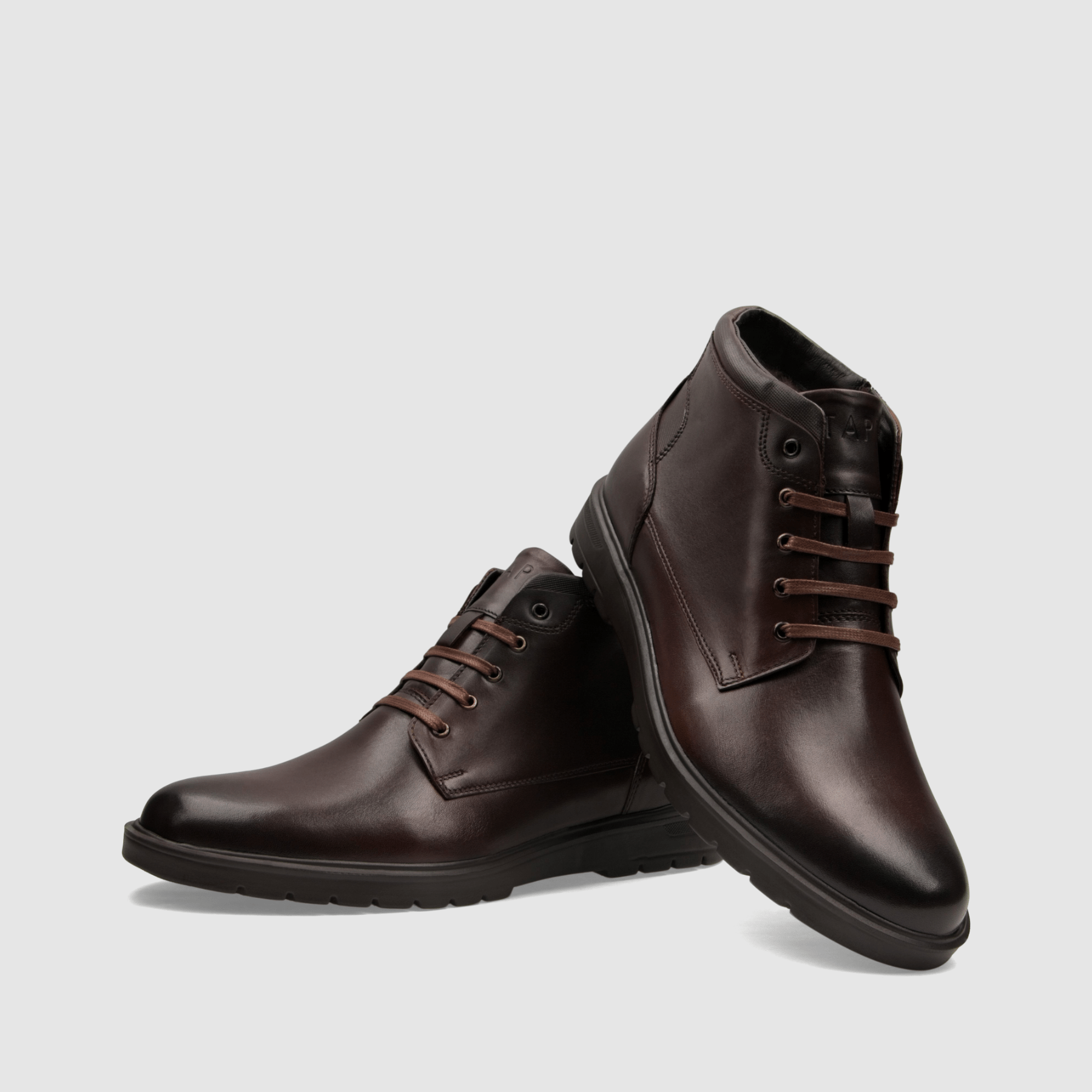 Trzewik casual TAPI O - 2483 ciemna brązowa licowa skóra - TAPI nero - Trzewiki sznurowane casual - Brązowy - 3