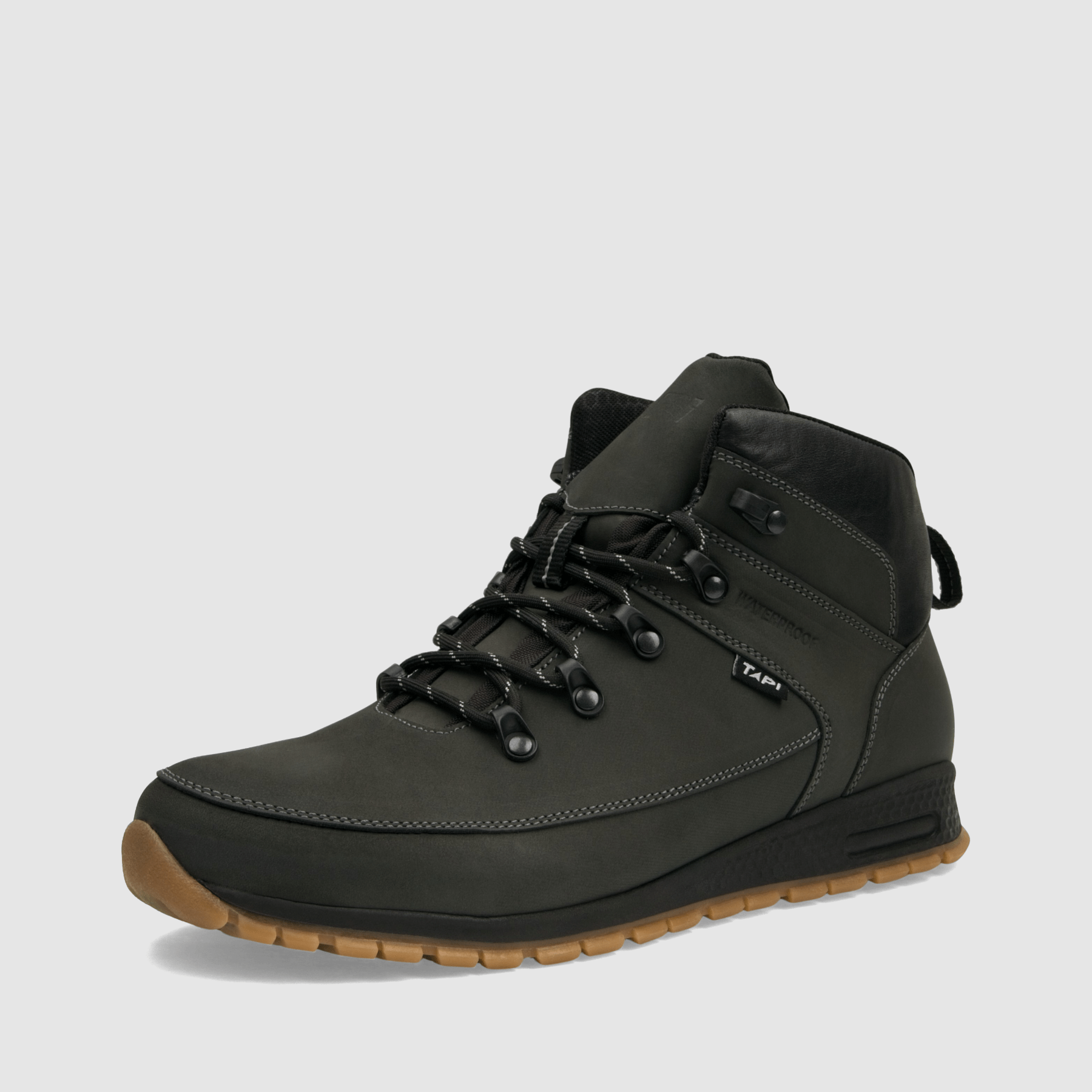 Trzewik trekkingowy TAPI B - 9200 szara nubukowa skóra - TAPI nero - Trzewiki trekkingowe męskie - Szary - 1