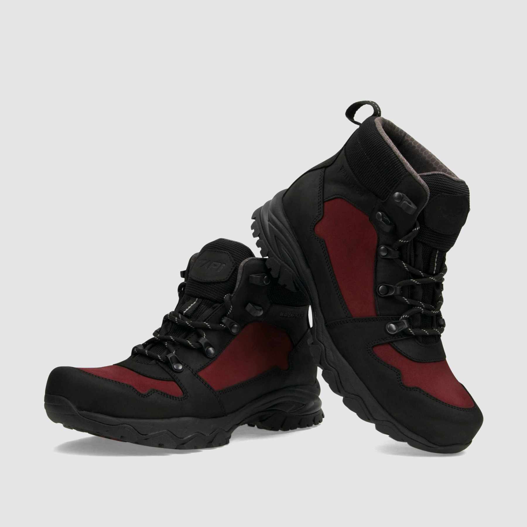 Trzewik trekkingowy TAPI F - 9152 czerwona skóra nubukowa - TAPI nero - Trzewiki trekkingowe damskie - Czerwony - 3
