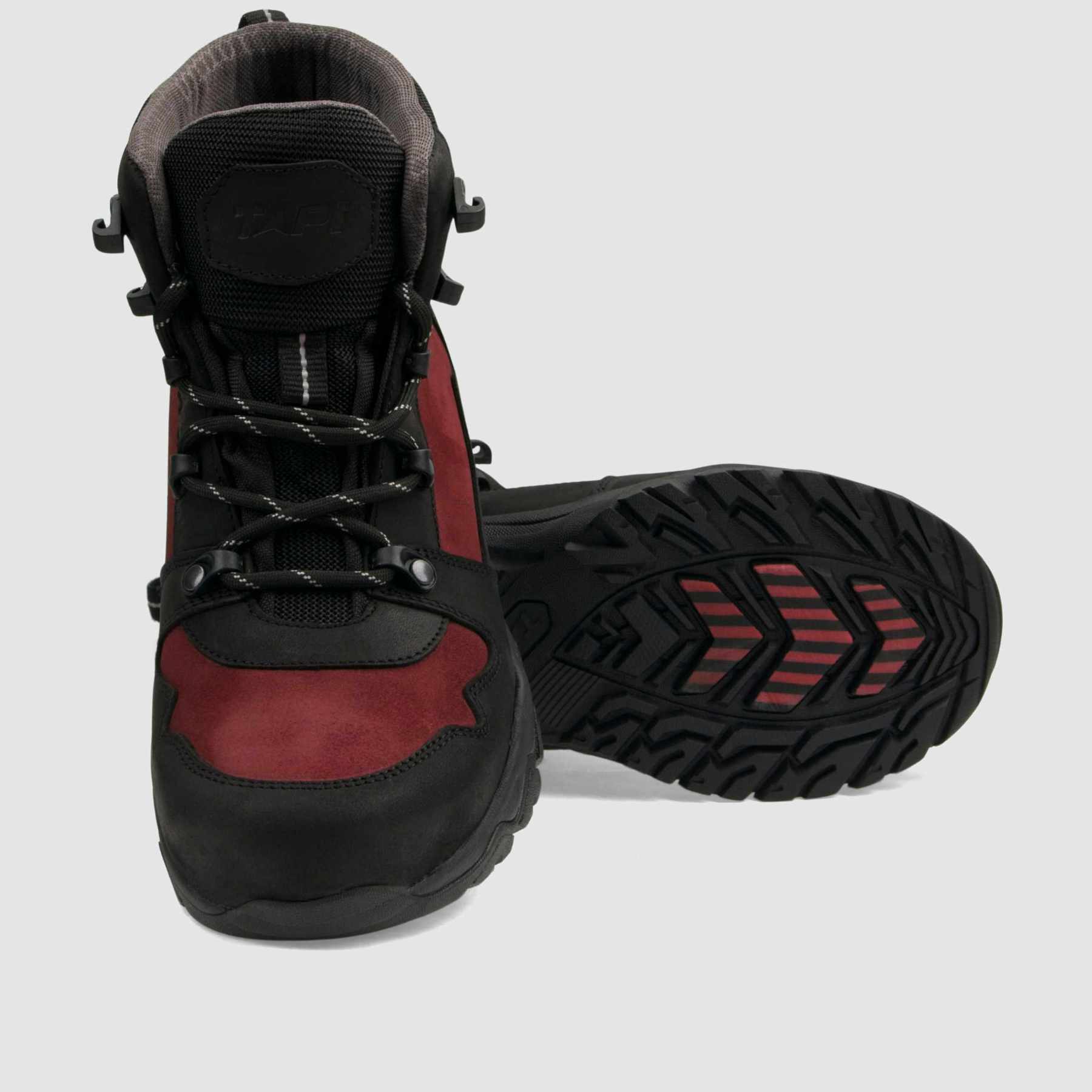 Trzewik trekkingowy TAPI F - 9152 czerwona skóra nubukowa - TAPI nero - Trzewiki trekkingowe damskie - Czerwony - 4