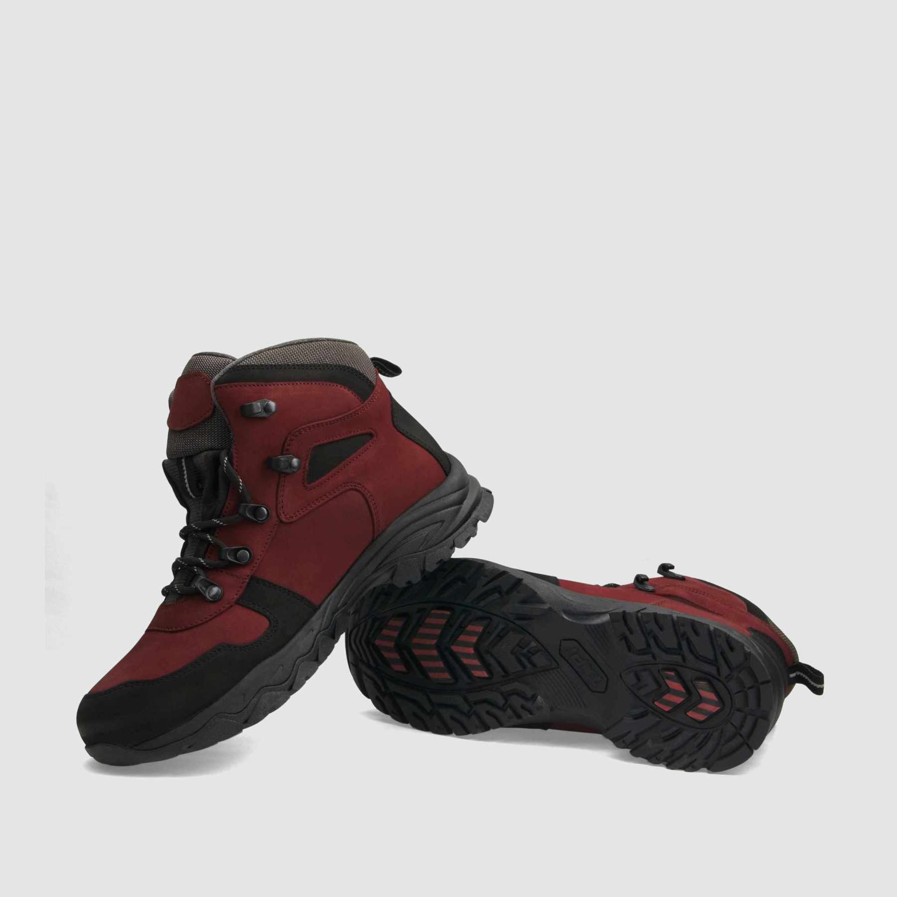 Trzewik trekkingowy TAPI L - 9153 czerwona skóra nubukowa - TAPI nero - Trzewiki trekkingowe damskie - Czerwony - 7