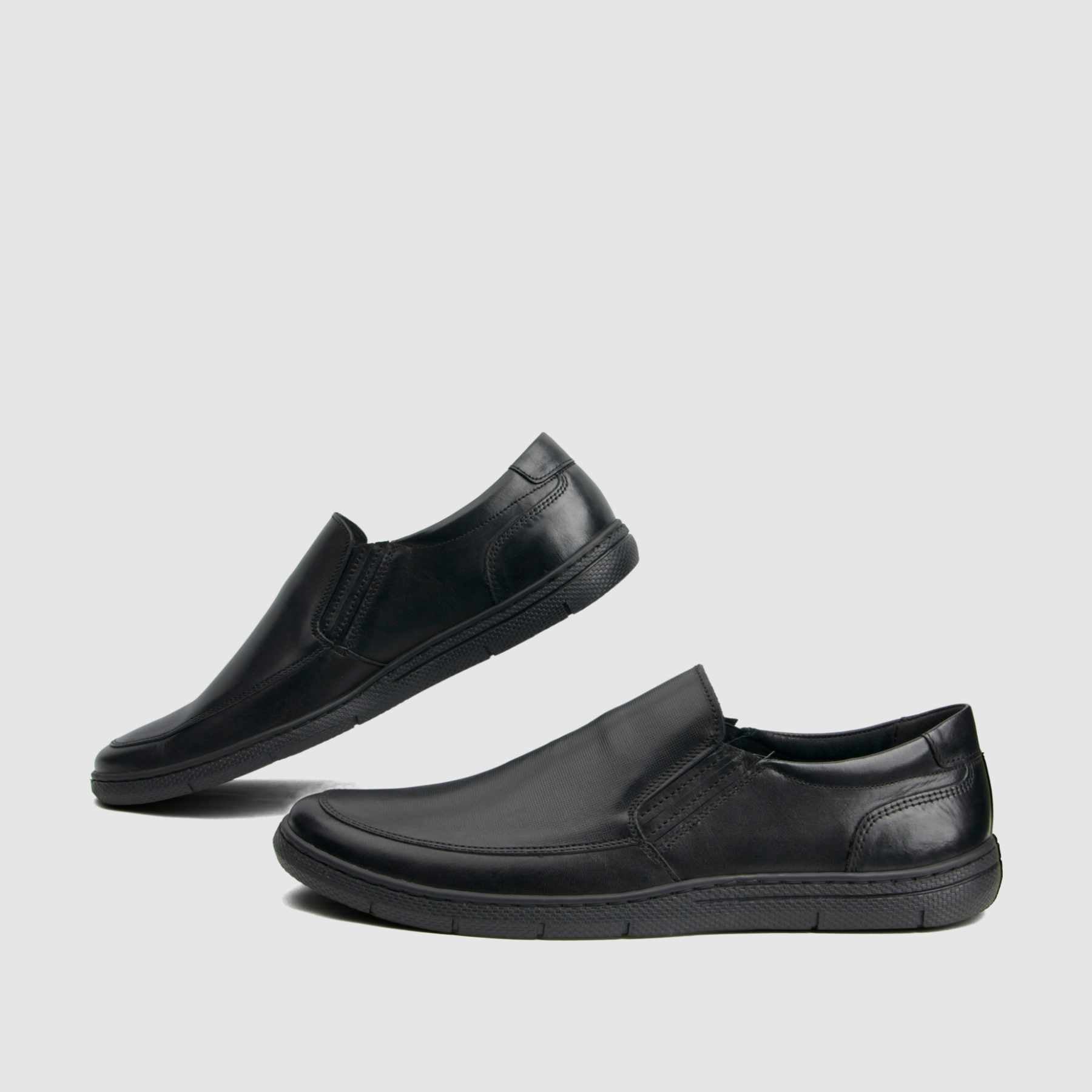 Casual shoe TAPI C-7251 black smooth leather